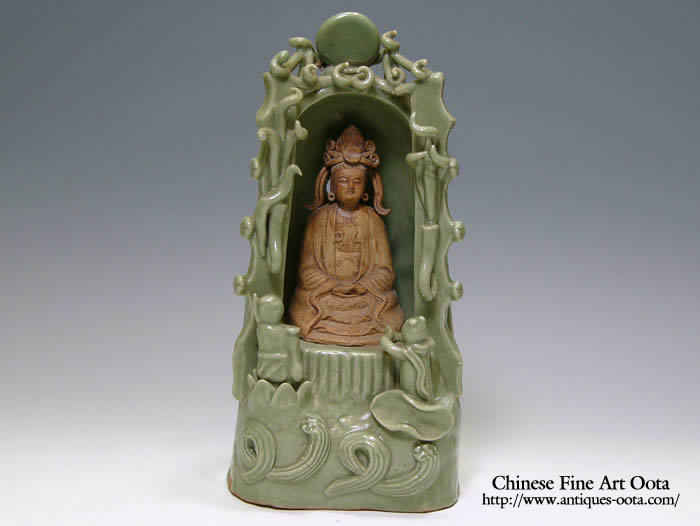 龍泉窯 觀音像