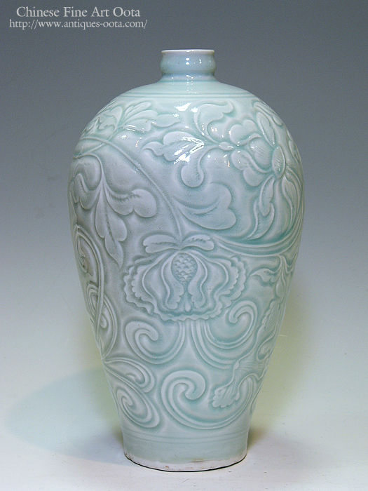 中国 宋 青白磁 甁 花瓶 骨董 茶道具 - 陶芸