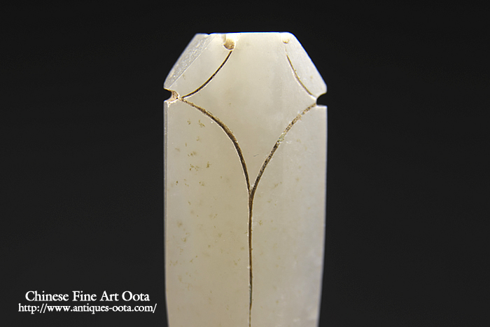 中国美術 玉石白玉彫刻 果実刻 玉器 玉壁 C 3805 【オープニングセール