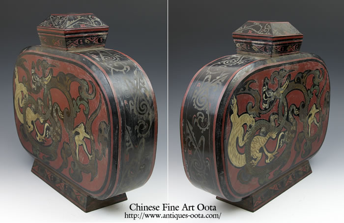 古い葵口銅皿　龍　虎　彫り　銘文有り　唐物　中国？ 古い葵口銅皿 龍 虎 彫り 銘文有り 唐物 中国？